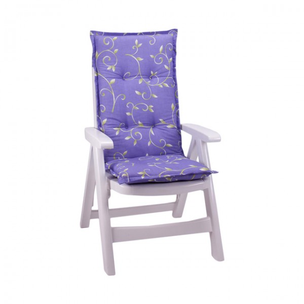 Gartenmobel Outlet Munchen : Hochlehner Auflage LAURA 6cm Kissen Polster Gartenstuhl Blumen lila Gartenmobel Outlet Munchen : Hochlehner Auflage LAURA 6cm Kissen Polster Gartenstuhl Blumen lila
